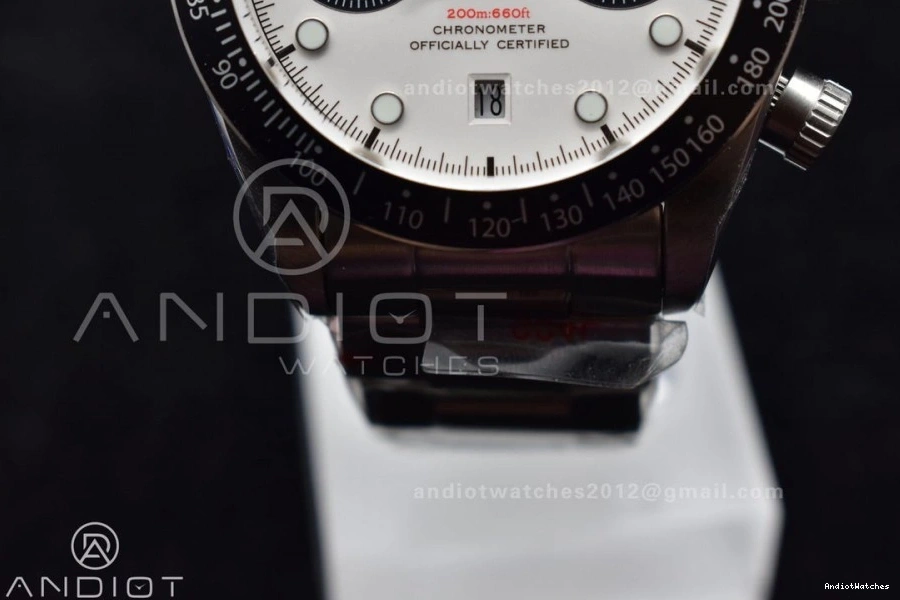 SS A Black Best Dial Chrono Bay TWS HighQuality SS White Edition 522 Bracelet 1:1 on 0404